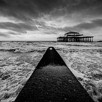 Buy canvas prints of Remains of the Pier  by Rob Hawkins