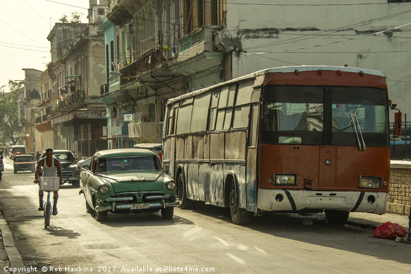 Havana Bus  Picture Board by Rob Hawkins
