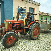 Buy canvas prints of Trinidad tractor  by Rob Hawkins