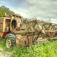 Buy canvas prints of The abandoned Combine  by Rob Hawkins