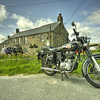 Buy canvas prints of Enfield Bullet at the Engine Inn  by Rob Hawkins
