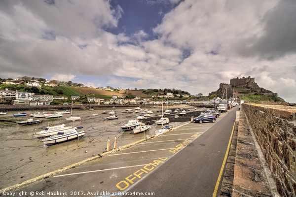 Mount Orgueil Harbour  Picture Board by Rob Hawkins