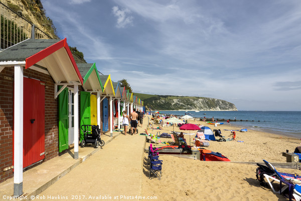 Swanage beach huts  Picture Board by Rob Hawkins