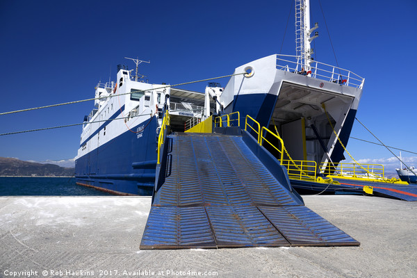 Ionian ferry Ramp  Picture Board by Rob Hawkins