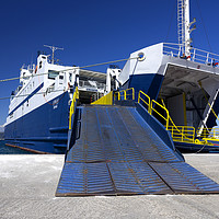 Buy canvas prints of Ionian ferry Ramp  by Rob Hawkins