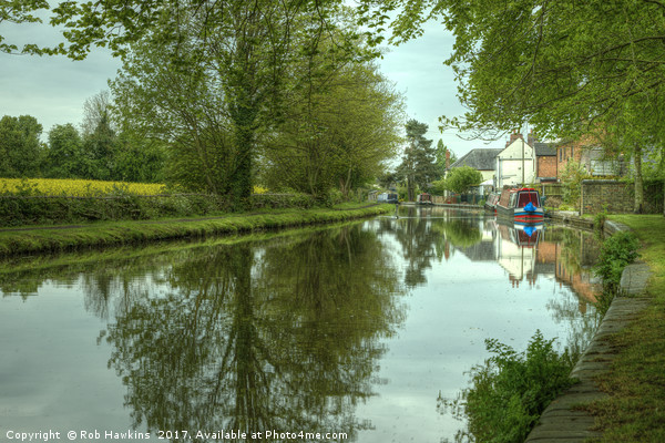 The Canal at Stoke Prior  Picture Board by Rob Hawkins
