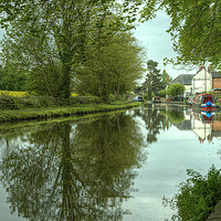 Buy canvas prints of The Canal at Stoke Prior  by Rob Hawkins