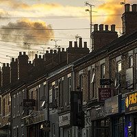 Buy canvas prints of a Coventry Terrace by Rob Hawkins
