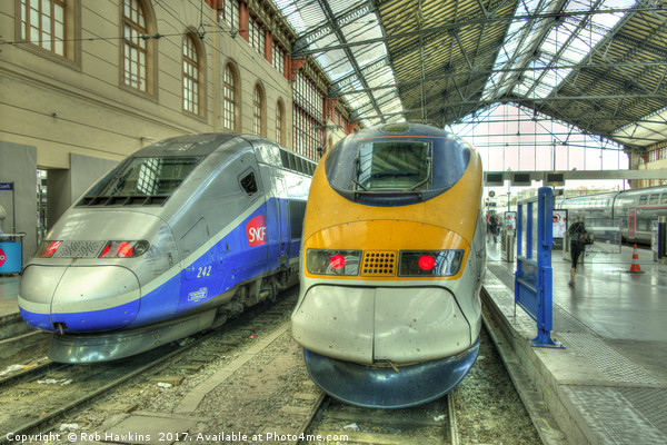 Marseille Trains of Grande Vitesse  Picture Board by Rob Hawkins