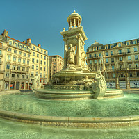 Buy canvas prints of Lyon Fountain Jacobins by Rob Hawkins