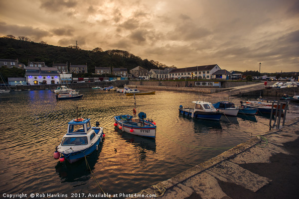 Porthleven Dusk  Picture Board by Rob Hawkins