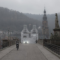 Buy canvas prints of Heidelberg Cyclist by Rob Hawkins