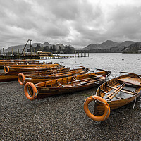 Buy canvas prints of Boats at Derwent Water  by Rob Hawkins