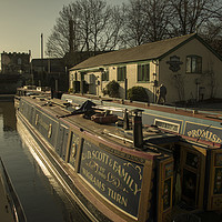 Buy canvas prints of Golden Barges of Stratford  by Rob Hawkins