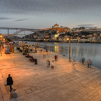 Buy canvas prints of Porto Bridge Dusk  by Rob Hawkins