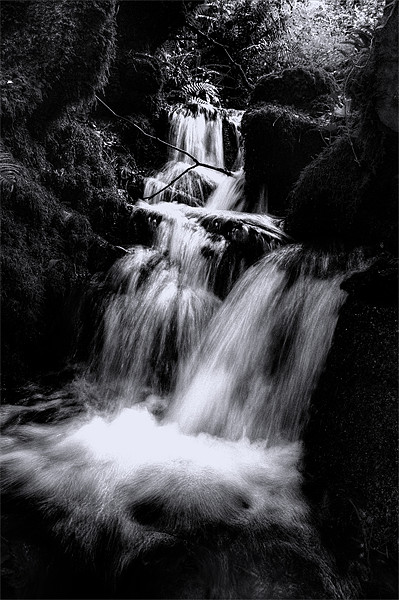 Black & white waterfall Picture Board by Rob Hawkins