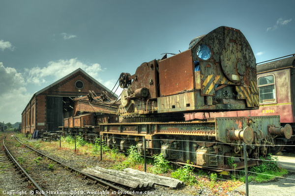 The Old Steam Crane  Picture Board by Rob Hawkins