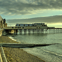 Buy canvas prints of Aberystwyth pier and beach by Rob Hawkins