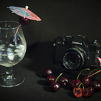 Buy canvas prints of Cosina and Cherry cocktail by Rob Hawkins