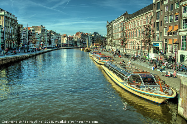 Amsterdam City Boats  Picture Board by Rob Hawkins