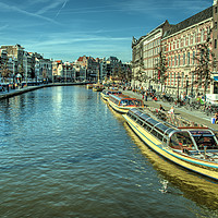 Buy canvas prints of Amsterdam City Boats  by Rob Hawkins