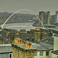 Buy canvas prints of Rooftops upon Tyne by Rob Hawkins