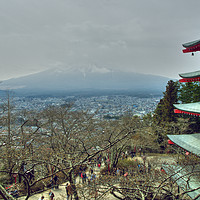 Buy canvas prints of Mount Fuji in the mist  by Rob Hawkins