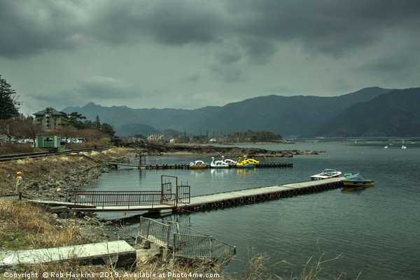 Lake Kawaguchi Picture Board by Rob Hawkins