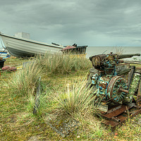 Buy canvas prints of Sizewell Boat Winch  by Rob Hawkins