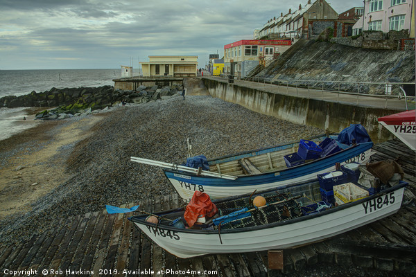Sheringham Boats on the beach  Picture Board by Rob Hawkins