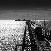 Buy canvas prints of Southend Pier in mono  by Rob Hawkins