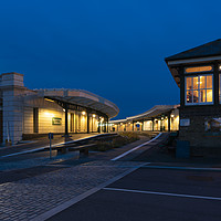 Buy canvas prints of Folkestone Harbour Station by Night  by Rob Hawkins