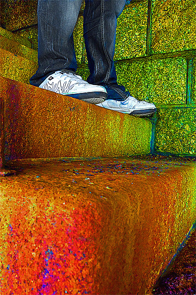 Technicolour steps Picture Board by Rob Hawkins