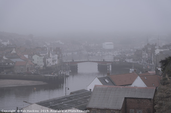 Whitby Mist  Picture Board by Rob Hawkins