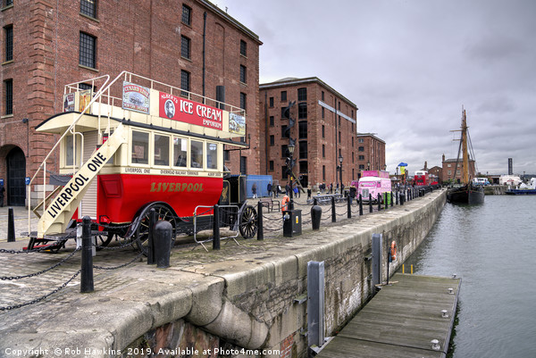 Liverpool Docks Bus  Picture Board by Rob Hawkins