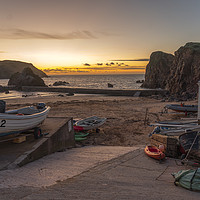 Buy canvas prints of Hope Cove Sunset  by Rob Hawkins