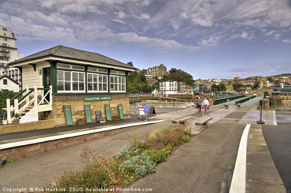 Folkestone Harbour Signalbox  Picture Board by Rob Hawkins
