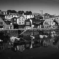 Buy canvas prints of Falmouth Mono Reflections by Rob Hawkins