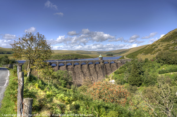 Elan Valley Reservoir Picture Board by Rob Hawkins