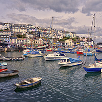 Buy canvas prints of Brixham Harbour Boats  by Rob Hawkins