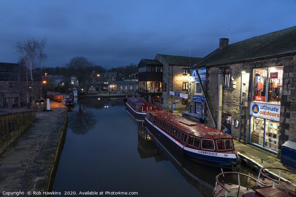 Skipton Wharf by night  Picture Board by Rob Hawkins