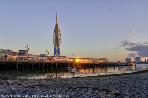 Spinaker Tower Twylight Picture Board by Rob Hawkins