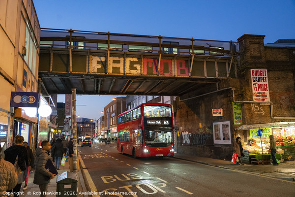 Peckham bus at dusk  Picture Board by Rob Hawkins