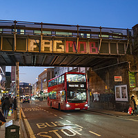 Buy canvas prints of Peckham bus at dusk  by Rob Hawkins