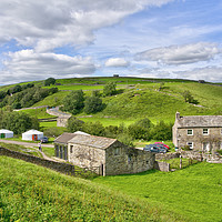 Buy canvas prints of Swaledale Glamping by Rob Hawkins