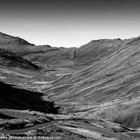 Buy canvas prints of Hardknott Pass in mono  by Rob Hawkins