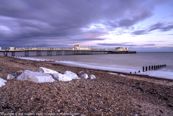 Worthing Pier Twylight Picture Board by Rob Hawkins