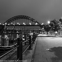 Buy canvas prints of Tyne Bridge by night by Rob Hawkins