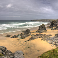 Buy canvas prints of Bedruthan Seascape by Rob Hawkins