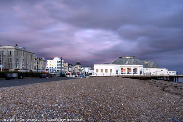 Worthing Beach Twylight Picture Board by Rob Hawkins